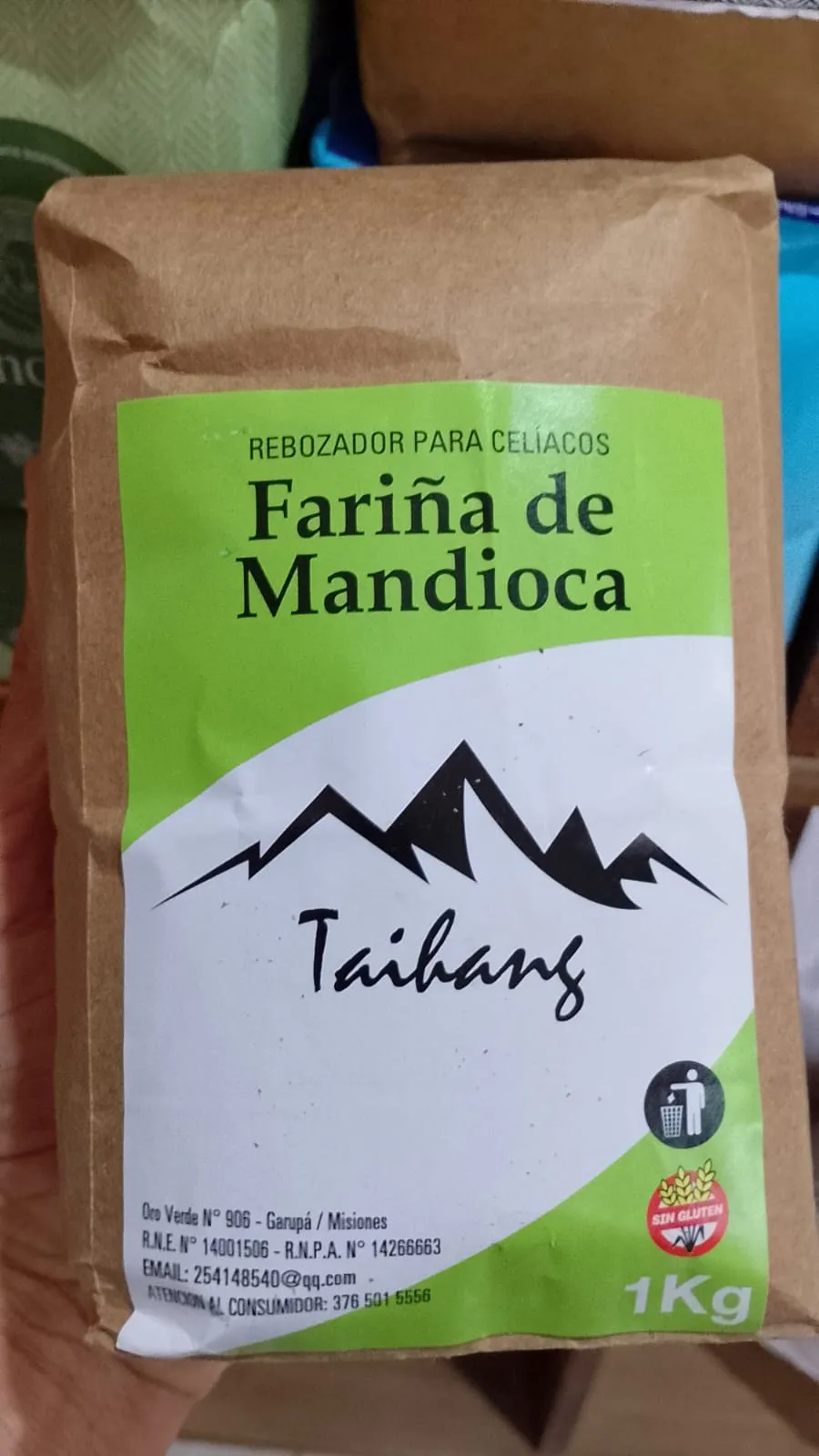 Fariña de Mandioca "TAIHANG" x 1 kg (paquete) - SIN T.A.C.C.-