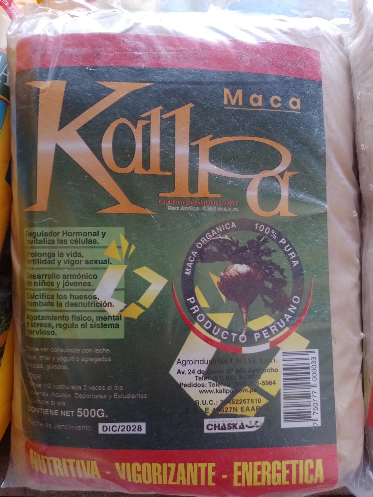 Maca Kallpa x 500 grs.