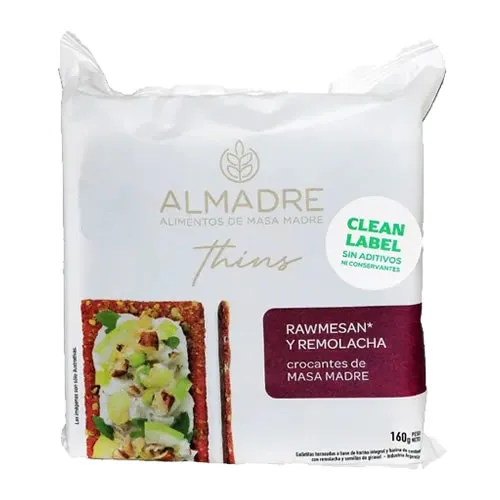 Thins Sabor Rawmesan y Remolacha ALMADRE x 160g