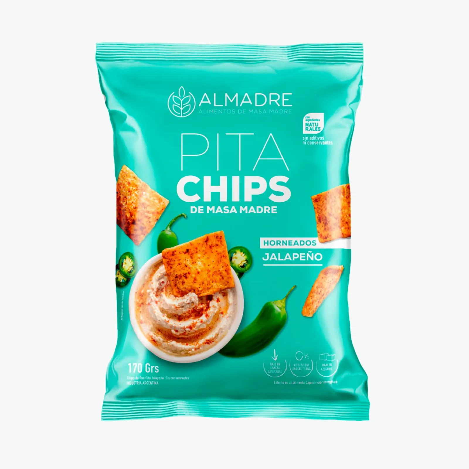Pita Chips Sabor Jalapeño ALMADRE x 115g