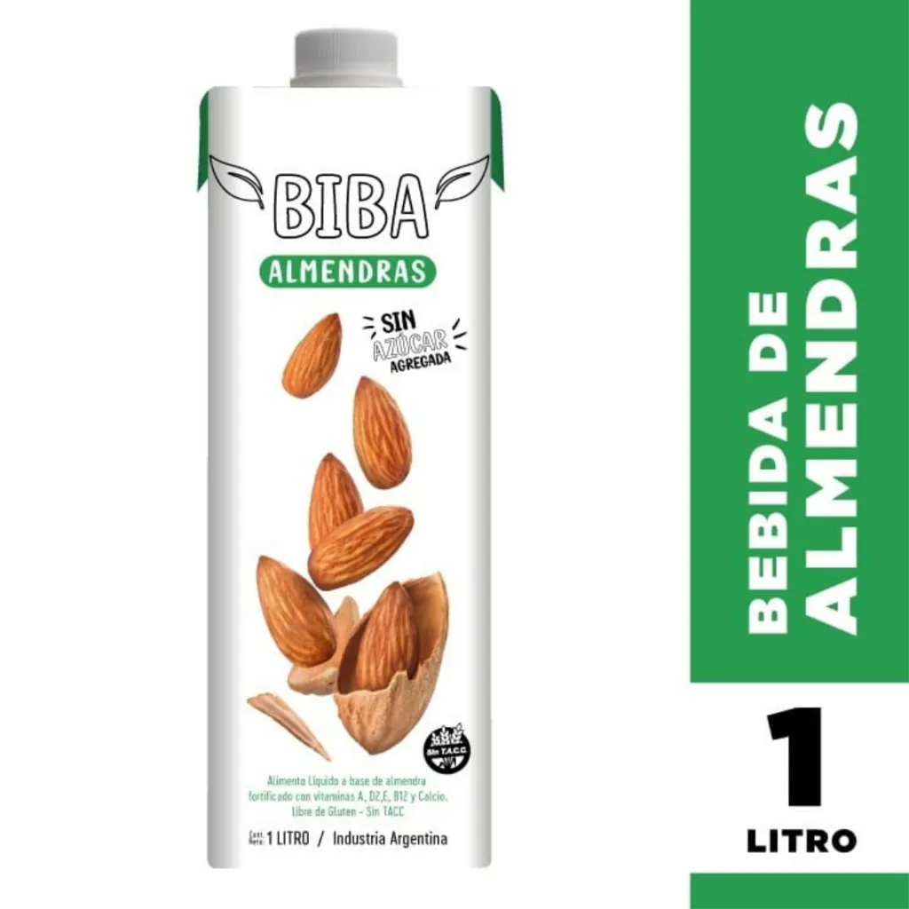 Leche de Almendras "BIBA" x 1 lts. - SIN T.A.C.C. -