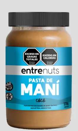 Pasta de maní con coco "ENTRE NUTS" 380 grs. - SIN T.A.C.C.-