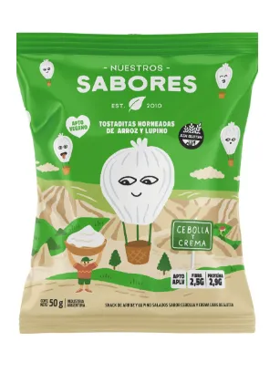 Tostaditas horneadas cebolla y crema 50 grs."Nuestros Sabores"