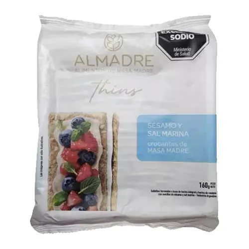 Thins Sabor Sésamo y Sal Marina ALMADRE x 160g