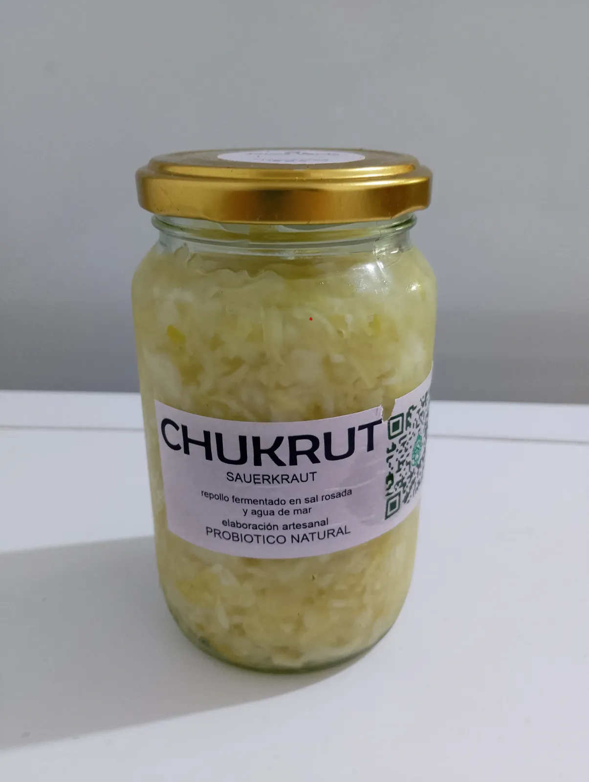 Chukrut clásico x 360 grs. aprox. Envase retornable.