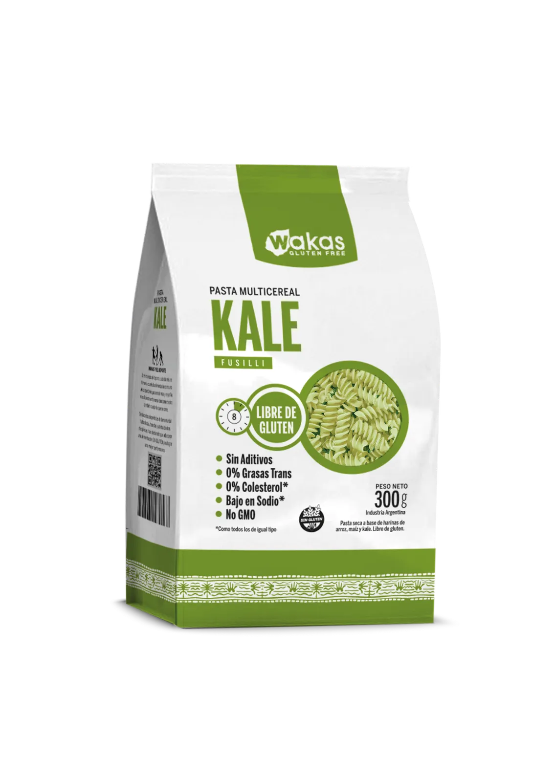 Fideos fusilli con kale "Wakas" x 300g