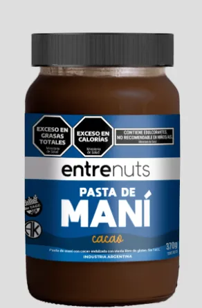 Pasta de maní con cacao "ENTRE NUTS" 380 grs. - SIN T.A.C.C.-