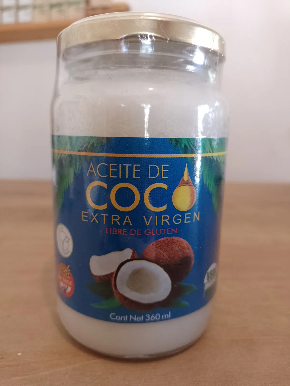 Aceite de coco virgen "VALLE ORGÁNICO" 360 cc - SIN T.A.C.C. -
