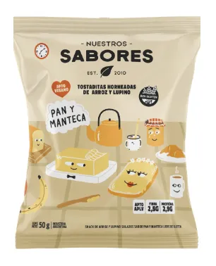 Tostaditas horneadas pan y manteca x 50 grs "Nuestros sabores"