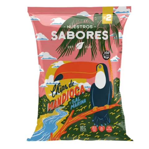Chips de mandioca frita "Nuestros Sabores" x 80g