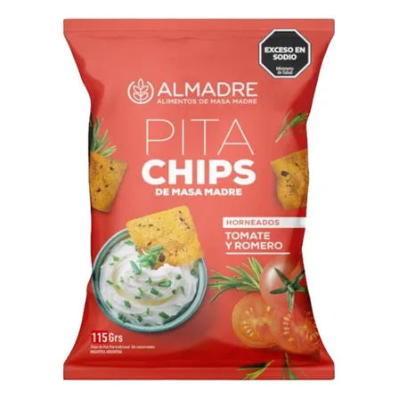 Pita Chips Sabor Tomate y Romero ALMADRE x 115g