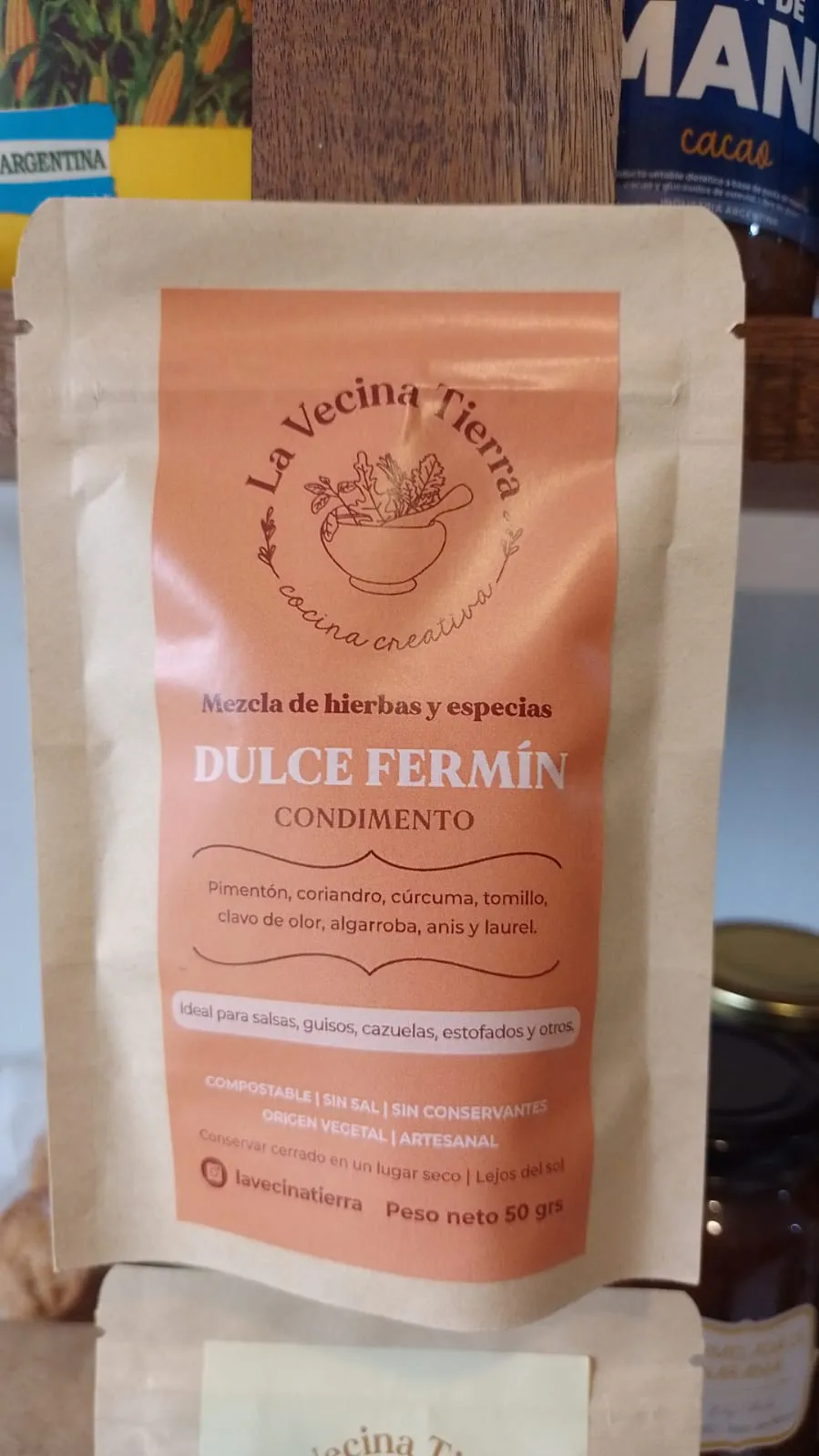 Mezcla de hierbas y especias "Dulce Fermín" x 50 grs.
