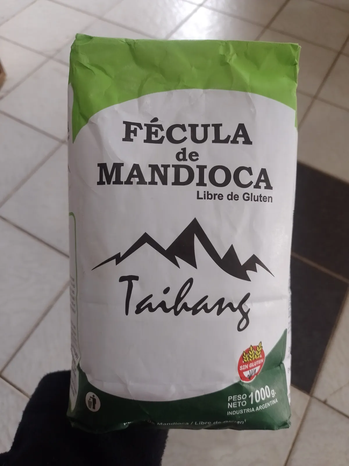 Fécula de mandioca "TAIHANG" x 1 kg (paquete) - SIN T.A.C.C.-