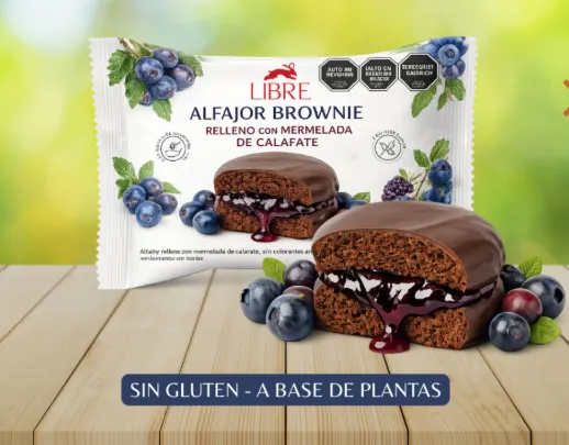 ALFAJOR BROWNIE CALAFATE FRUTO PATAGÓNICO 60 GR. - SIN T.A.C.C. -