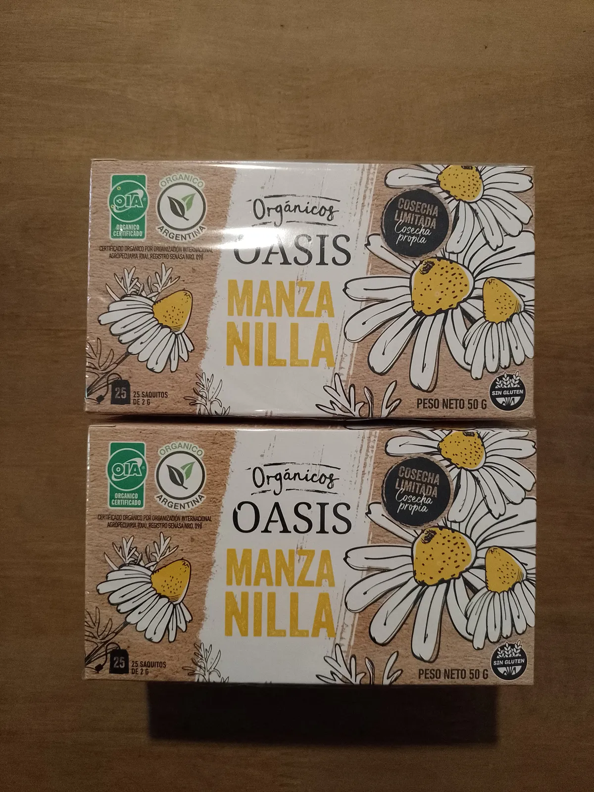 Té de manzanilla "OASIS" x 25 saquitos - SIN T.A.C.C. -
