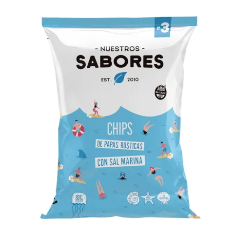 Chips de papas rústicas "Nuestros Sabores" x 80g