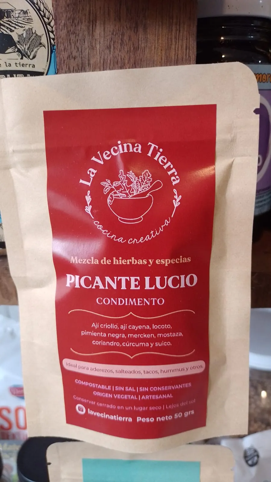 Mezcla de hierbas y especias "Picante Lucio" x 50 grs