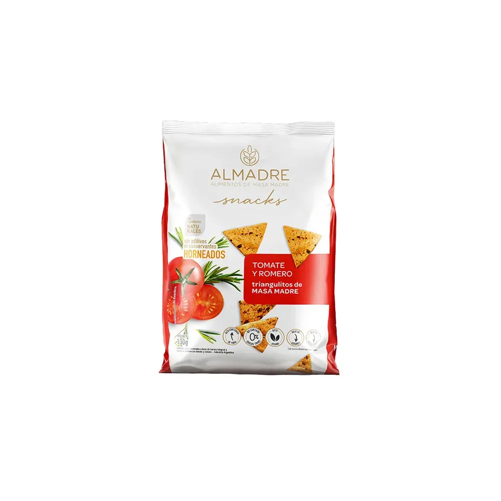 Snack Sabor Tomate y Romero ALMADRE x 130g