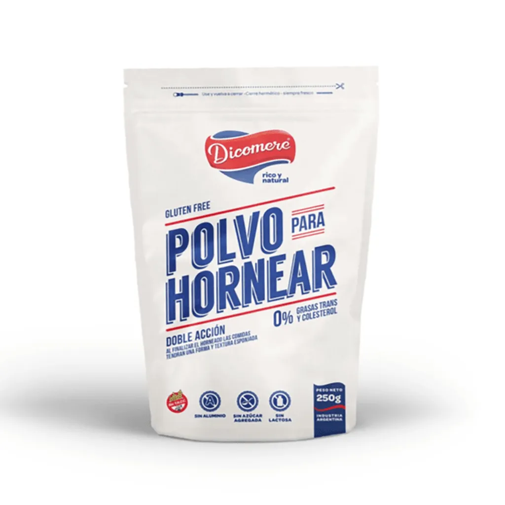 Polvo para hornear sin aluminio "DICOMERE" x 250 grs. - SIN T.A.C.C.-